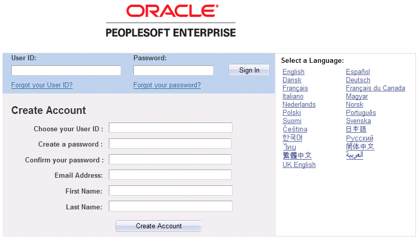 New User Registration login sample page or Tester page