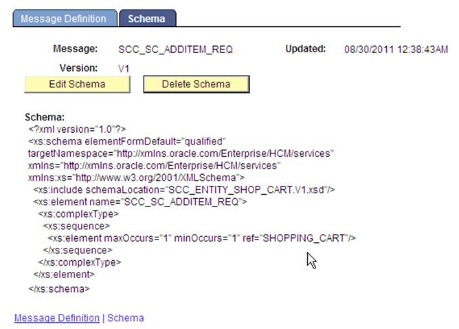 Example of a Schema page for SCC_SC_ADDITEM_REQ.xsd