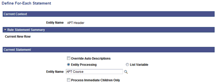 Define FOR-EACH Statement page