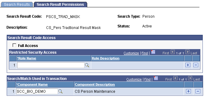 Search Result Permissions