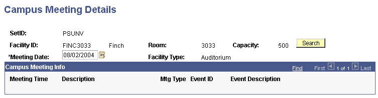 Campus Meeting Details page