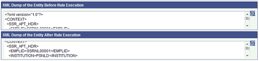 Example of XML Dump in Rule Tester