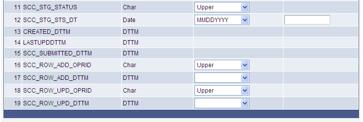 Context Definition page - Format tab (2 of 2)