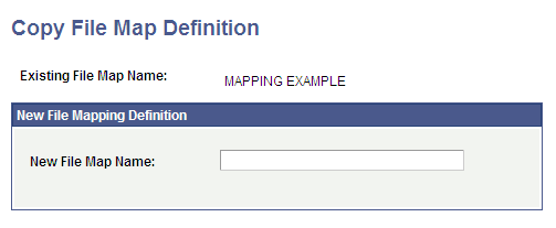 Copy File Map Definition page
