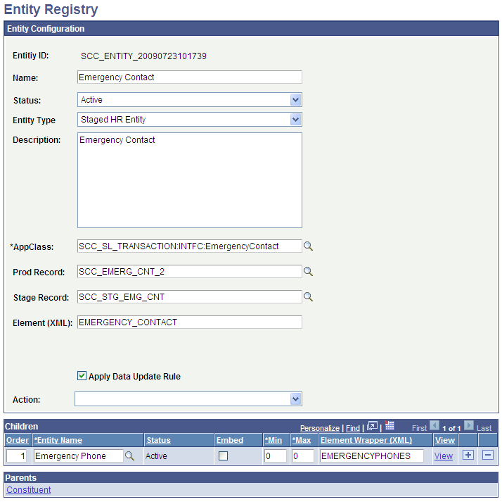 Entity Registry page
