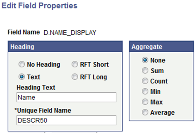 PSQuery Edit Field Properties Page