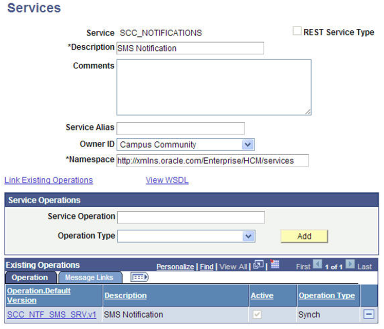 Services Page SMS Notifications