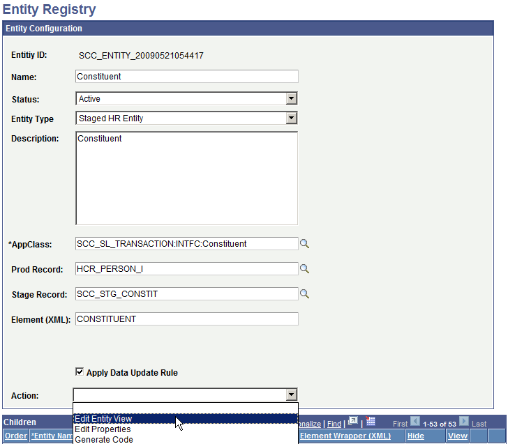 Edit Constituent Entity View (example)