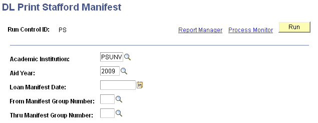 DL Print Stafford Manifest page