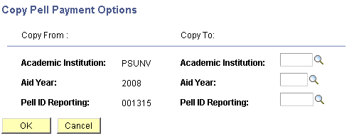 Copy Pell Payment Options page
