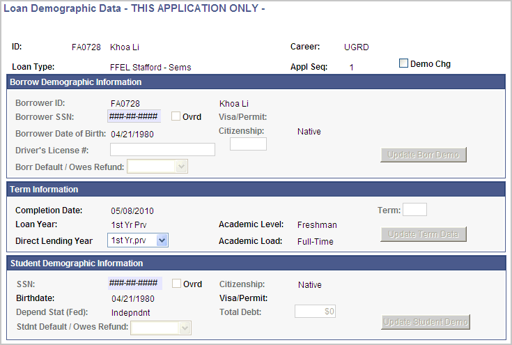 Loan Demographic Data â€“ THIS APPLICATION ONLY â€“ page