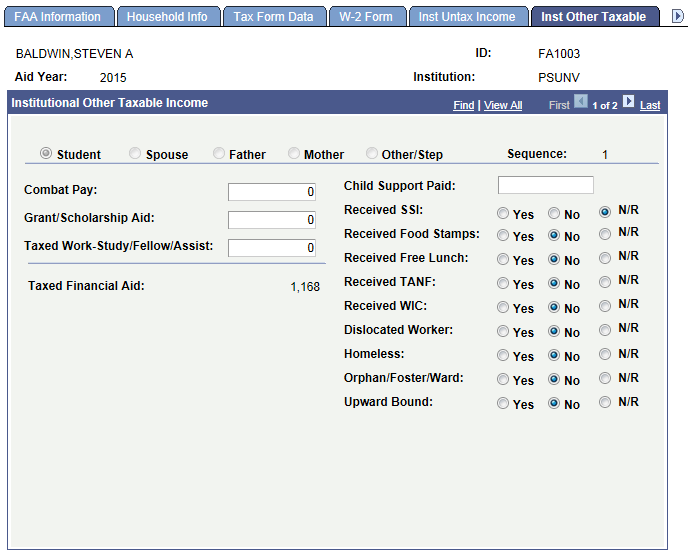 Inst (institutional) Other Taxable page