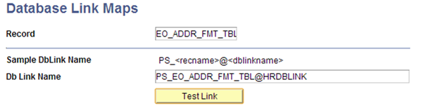 Example of Database Link Maps for EO_ADDR_FMT_TBL record