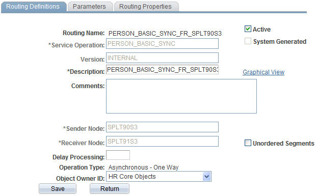 HCM 9.1 PERSON_BASIC_SYNC routing definitions