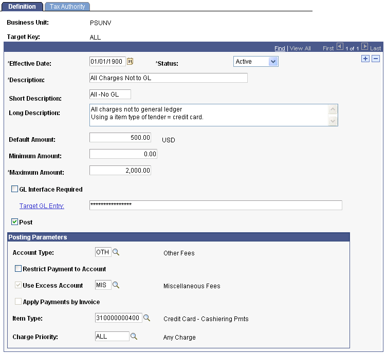 Target Keys â€“ Definition page