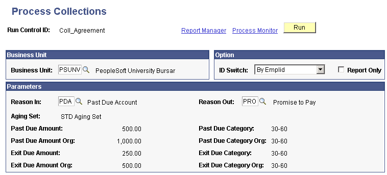 Process Collections page