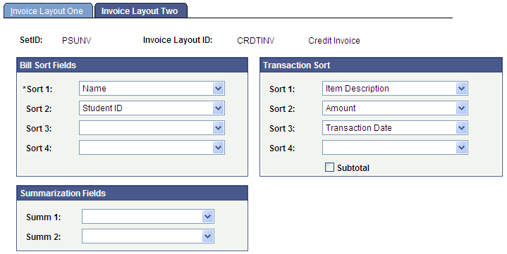 Invoice Layout Two page