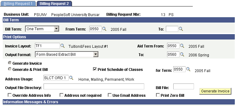 Billing Request 2 page