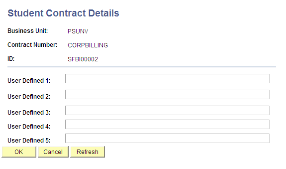 Student Contract Details page