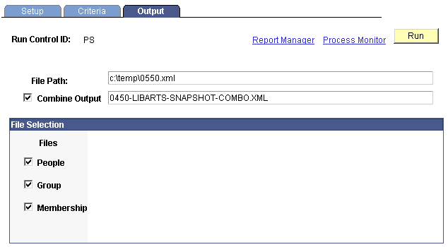LMS Batch Extract Process - Output page