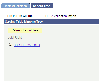 Record Tree page for SSR_HE_VAL_STG