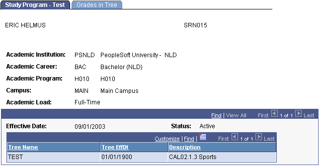 Study Program - Test page