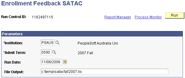 Enrollment Feedback SATAC (South Australian Tertiary Admissions Centre) page