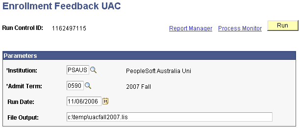 Enrollment Feedback UAC page