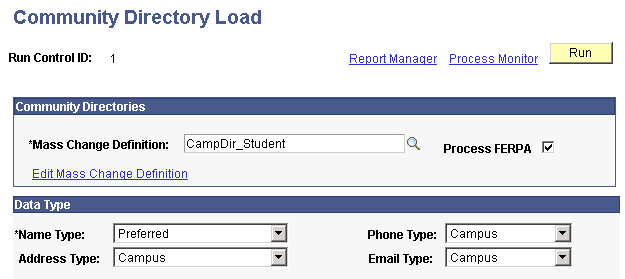 Community Directory Load page