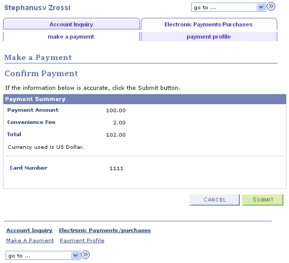 Make a Payment - Confirm Payment page (hosted payment)