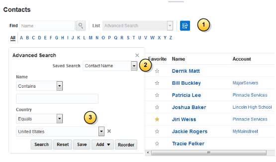 インポートされた担当者の拡張検索