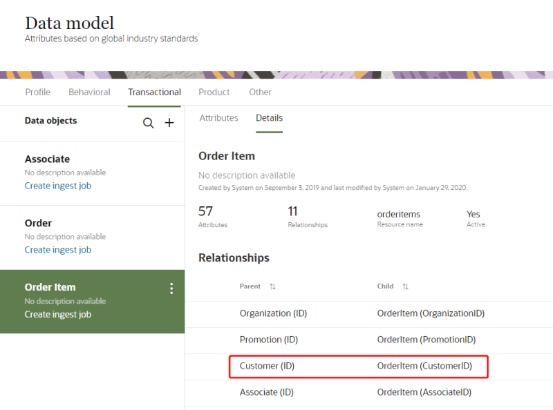 「関係」セクションのイメージ