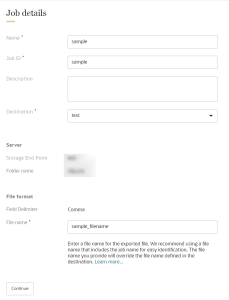 ジョブ詳細セクションのイメージ