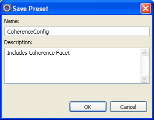 「Save Preset」ダイアログ・ボックス