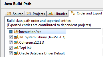 Javaビルド・パスのライブラリの順序付けとエクスポート