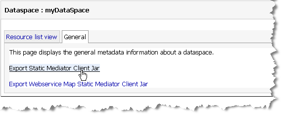 General tab in the Data Space pane.