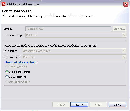 Select Data Source dialog