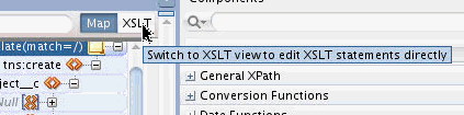 「XSLT」ボタン