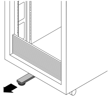 image:Gráfico en el que se muestra la pata antivuelco desplegada desde el bastidor