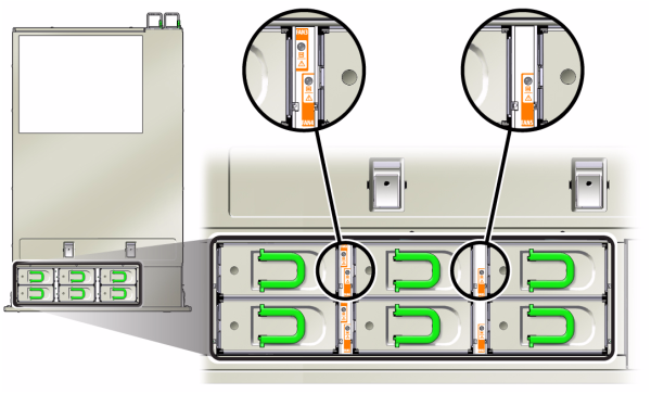 image:Illustration présentant l'emplacement des LED du module de ventilateur