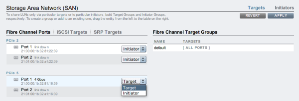 image:BUI で表示される Storage Area Network