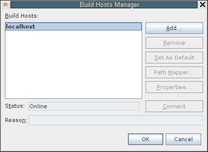 image:「ビルド・ホスト・マネージャ」ダイアログボックス