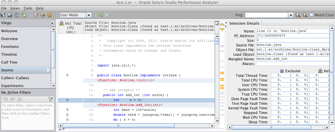 image:Routine.java のソースコードを示す「ソース」ビュー