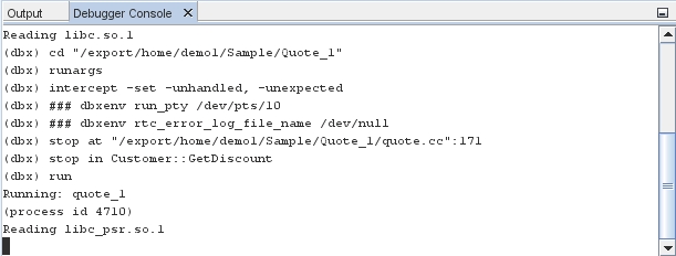 “Debugger Console“(调试器控制台)窗口 image:“Debugger Console“(调试器控制台)窗口