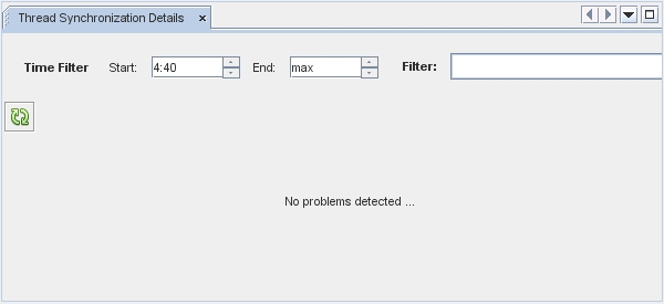 image:“Thread Synchronization Details“（线程同步详细信息）窗口，未检测到问题。