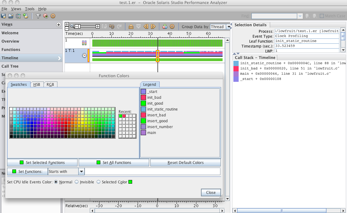image:“Function Colors“（函数颜色）对话框，用于在时间线中更改函数的颜色