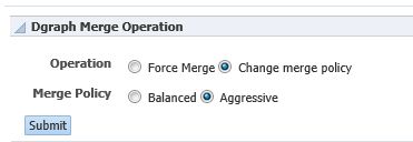 This image shows the operation and policy options for the merge option.