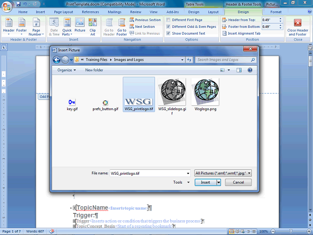 Screen image of this step