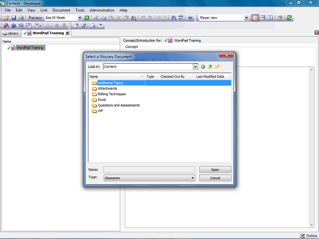 Screen image of this step