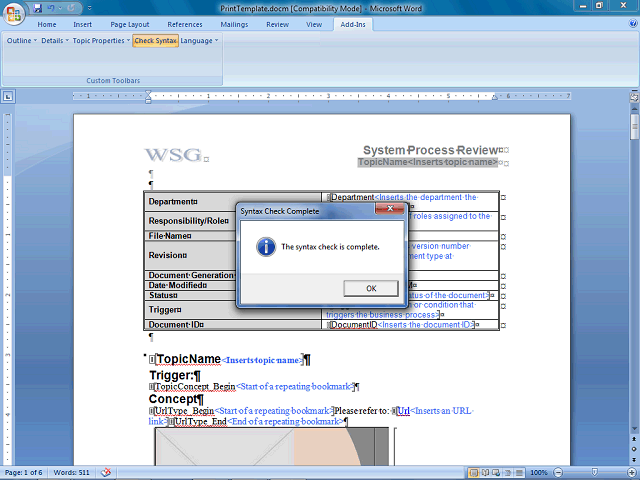 Screen image of this step